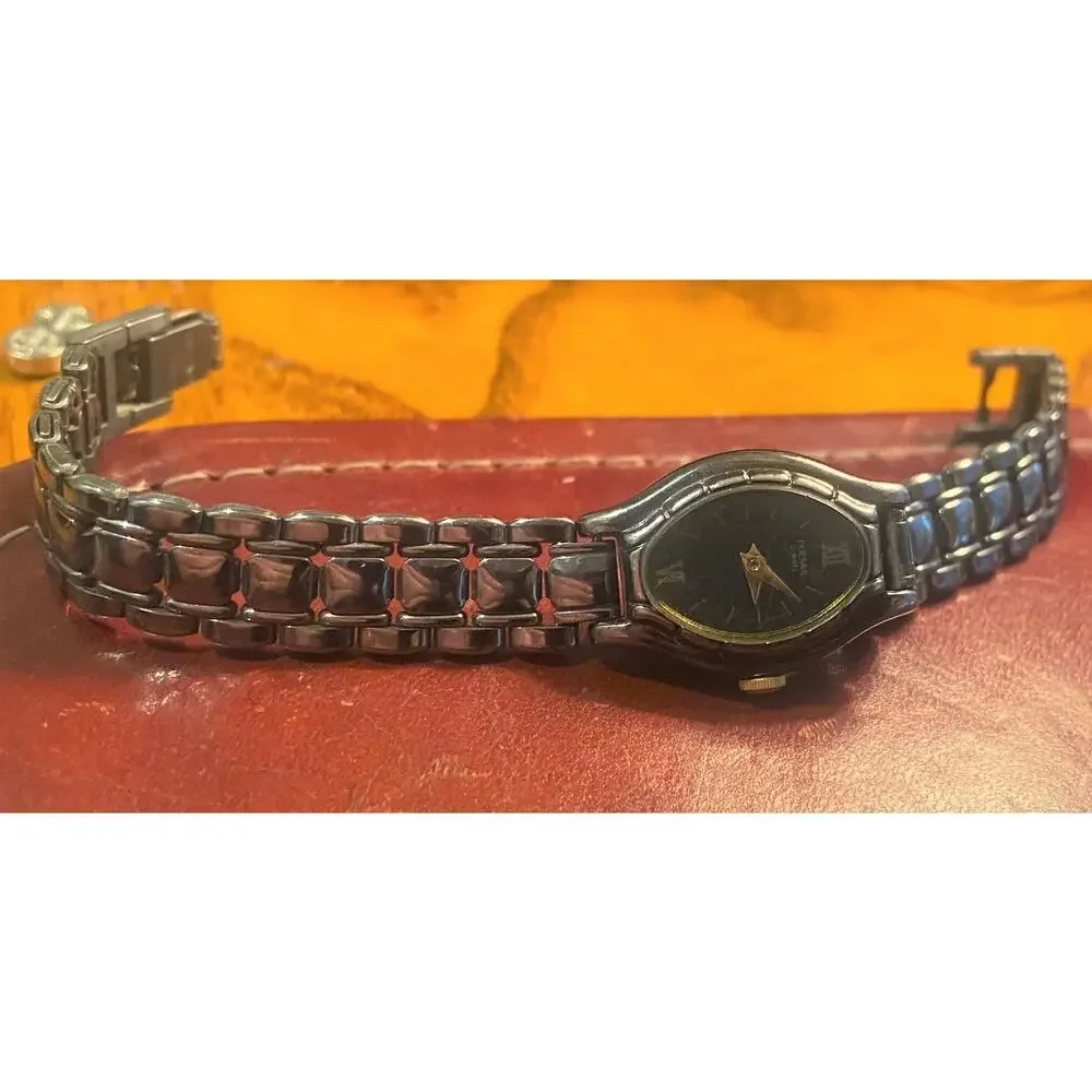 Women's 17mm Gun Metal Tone Pulsar Watch, V810-6040